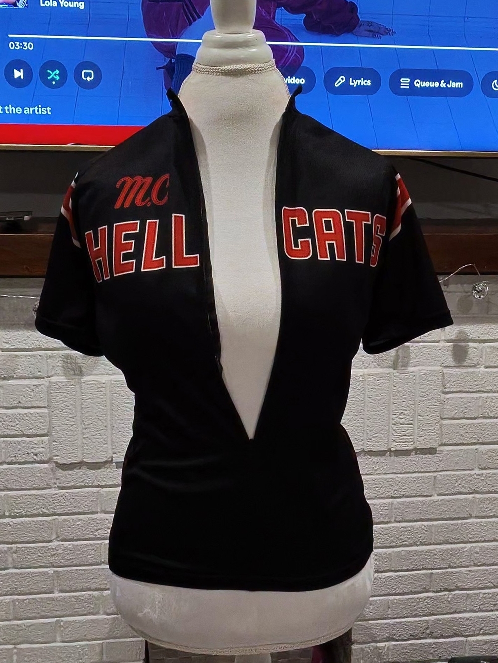 Hellcats Mid-Coast Black & Red Cycling Jersey - Picture 2 of 6